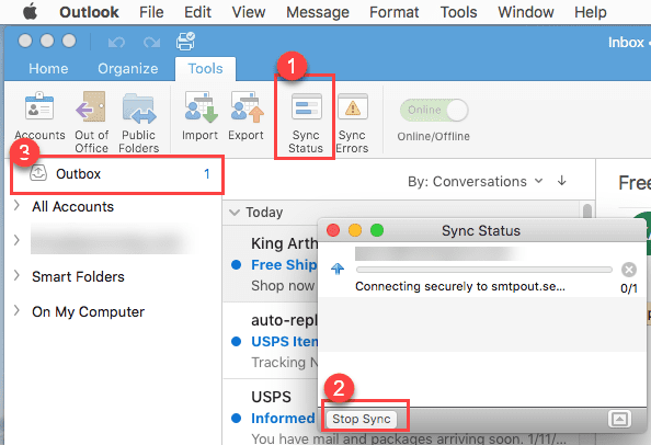 where is outbox in outlook for mac 2011